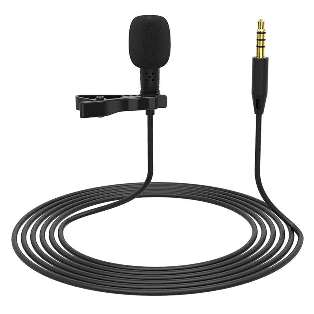 Clip-on Lapel Mini Lavalier Mic Microphone for Mobile Phone PC Recording-3.5mm Type