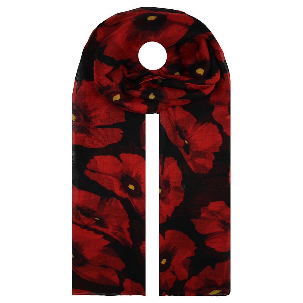 Vintage Floral Polyester Scarf Shawl for Travel and Sun Coverage