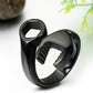 Stainless Steel Wrench Shaped Industrial Punk Ring for Men and Women-Black