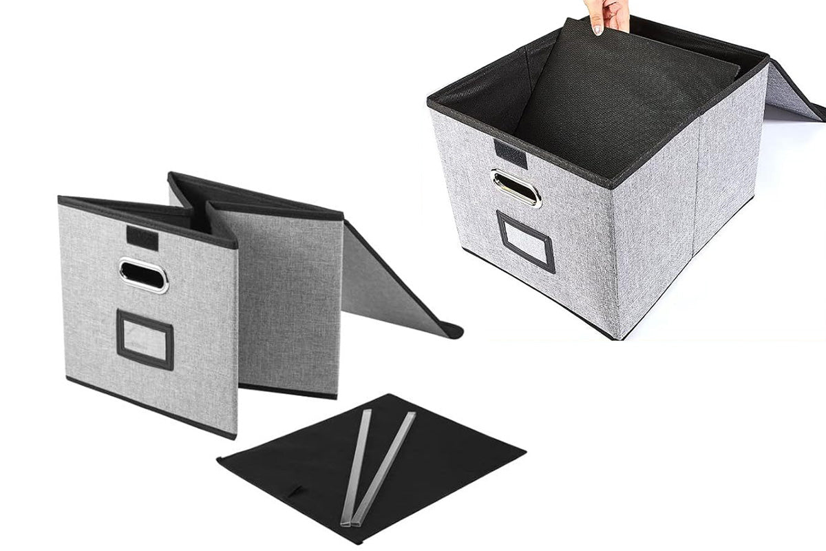 File Organizer Box With Lid Collapsible File Folder Organizer For Office Document