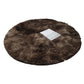 Tie Dyed Plush Round Floor Rug-Coffee