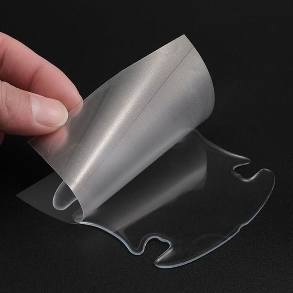 Car Door Handle Protective Scratch Guard Strip Set Transparent Anti-collision