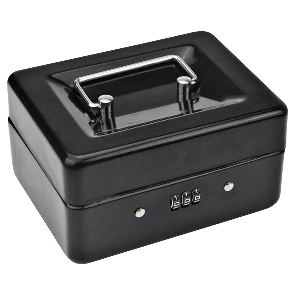 Lockable Cash Box Deposit Petty Cash Money Box with Code Lock Security Safe