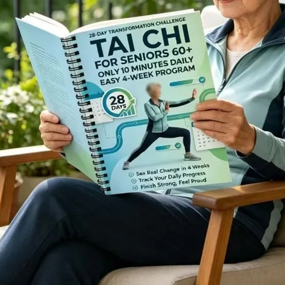 28-Day Tai Chi Spiral Planner Practice Log for Seniors and Beginners