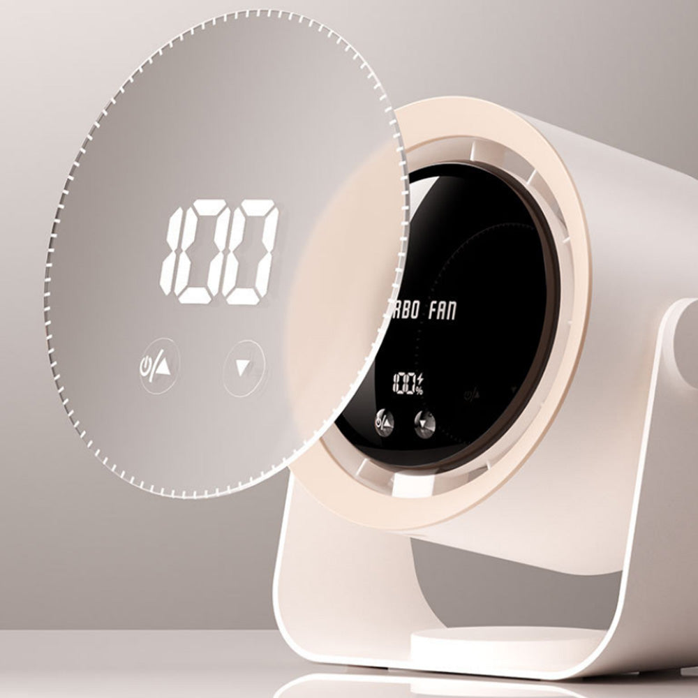 Desk Fan Quiet Digital Display Portable Table Fan Air Circulator Fan
