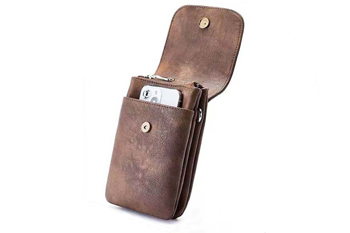 PU Leather Women Crossbody Bag Adjustable Strap Small Cell Phone Purse