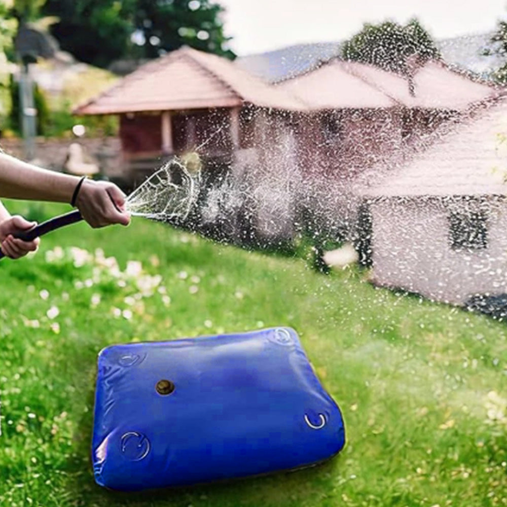110L Foldable PVC Water Storage Bag with Faucet and 4 Handles for Camping