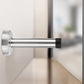 4 Pack Stainless Steel Door Stop Strong Adhesive No-Drill with Rubber Bumper