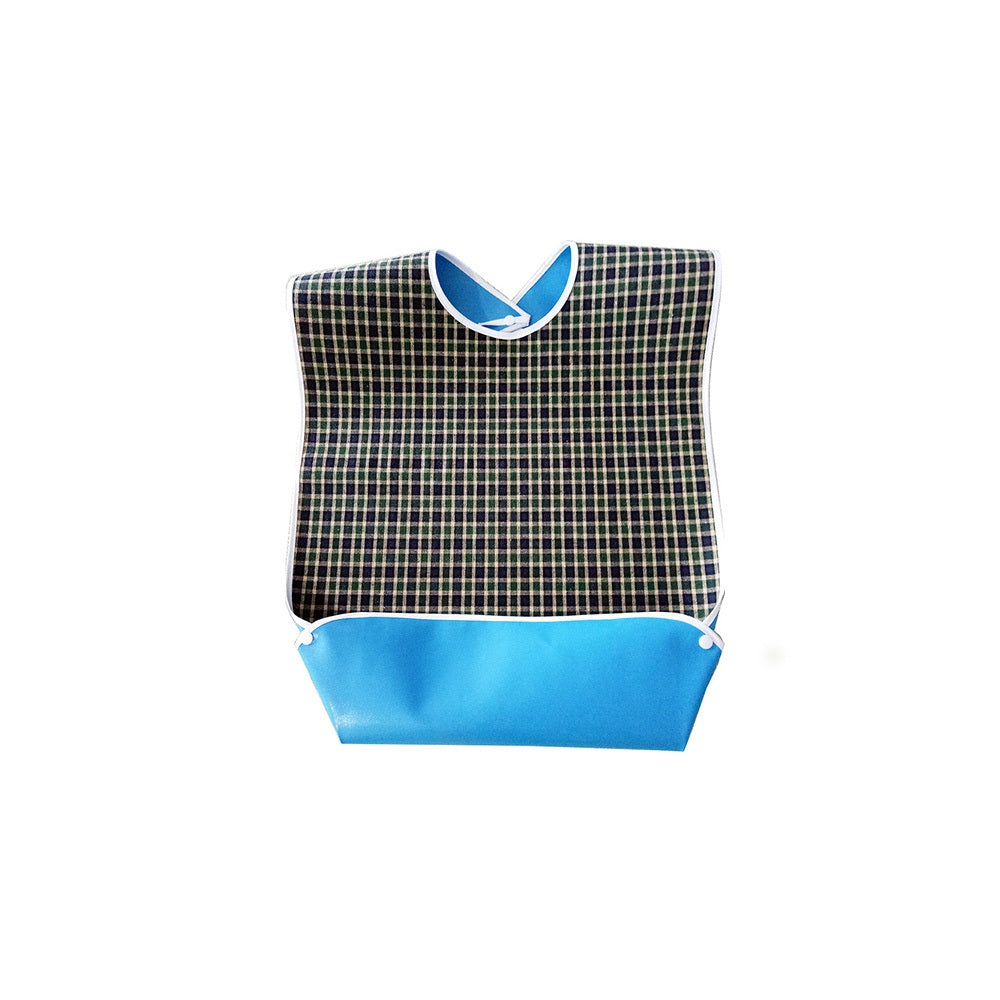3 PCS Easy Clean Adult Dining Bibs with Neck Snap and Food Catching Pocket