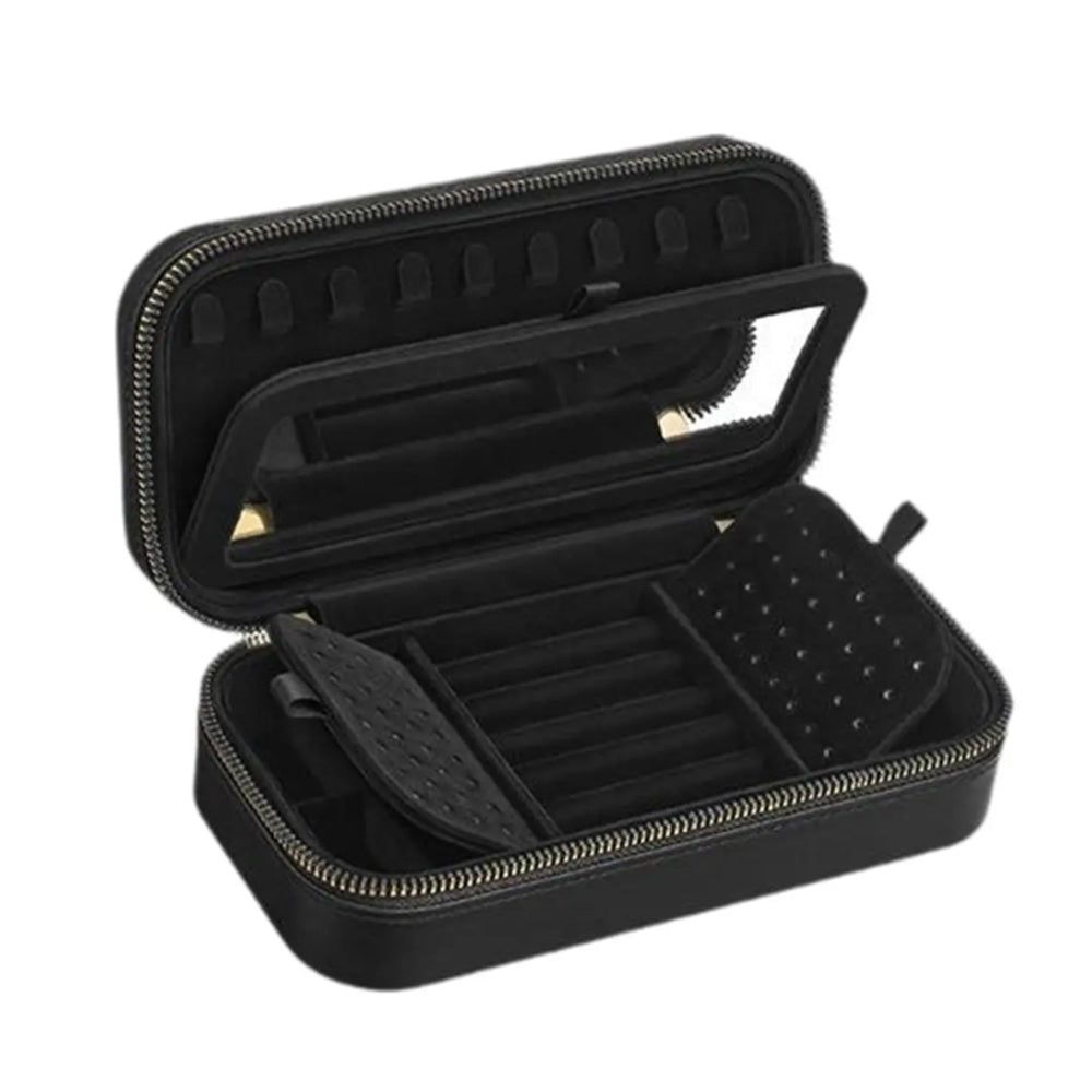 Travel Jewelry Case Jewelry Box Organizer With Mirror Display Case Storage