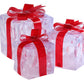 3D 3-Pack Christmas Gift Box with LED Lights Decorations
