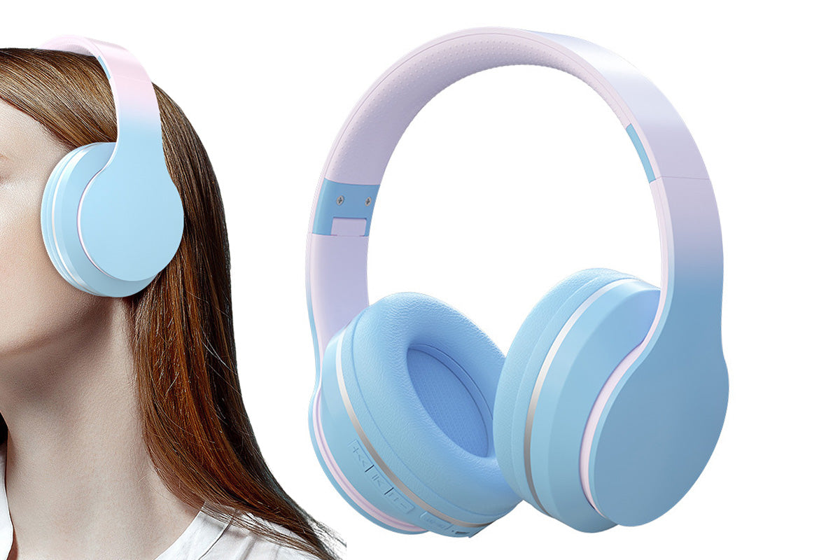 Foldable Wireless Headphones Over Ear Bluetooth Headset with Mic