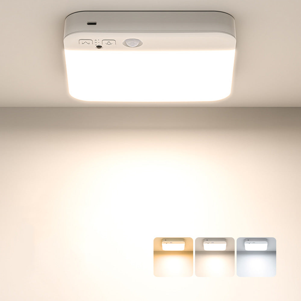 Rechargeable LED Ceiling Light with Motion Sensor Adjustable Brightness