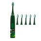 Cute Cartoon Electric Soft Toothbrush with 6 Replacement Electronic Toothbrush Heads