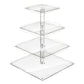 4-Tier Acrylic Cupcake Stand Display Tower with String Light