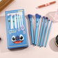 6Pcs Stitch Inspired Spectrum Makeup Brushes Set