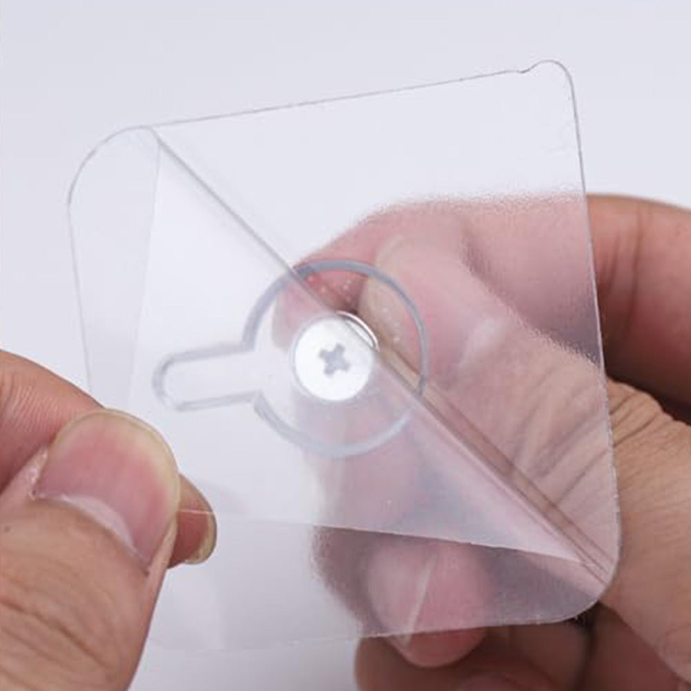 10 Pcs Self-Adhesive Wall Hooks No-Drill Invisible Picture Hangers for Frames