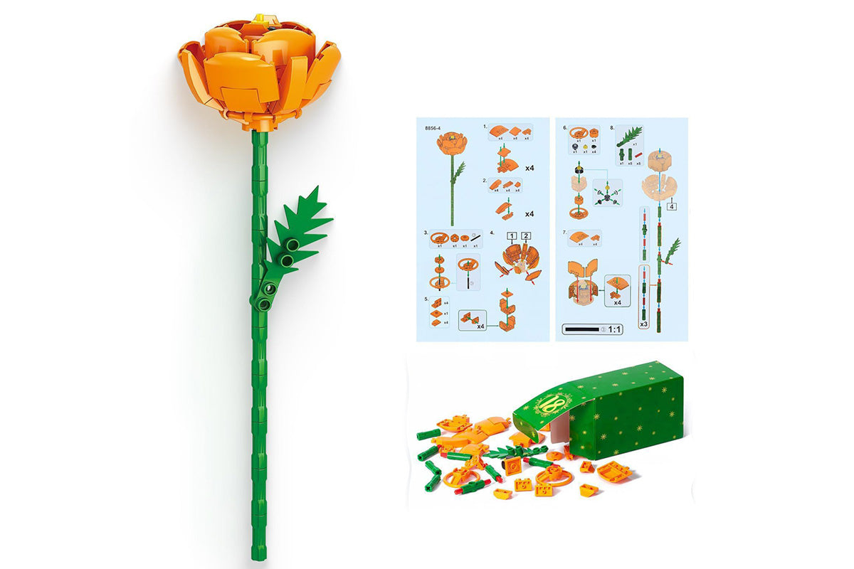 Flower Bouquet Building Blocks Advent Calendar Christmas Gift Box