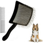2-Piece Dog Slicker Brush & Comb Set for Grooming Detangling & Hair Removal