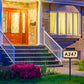 Solar Powered LED Illuminated Address Plaque with Stakes 3-Color Lighting Modes