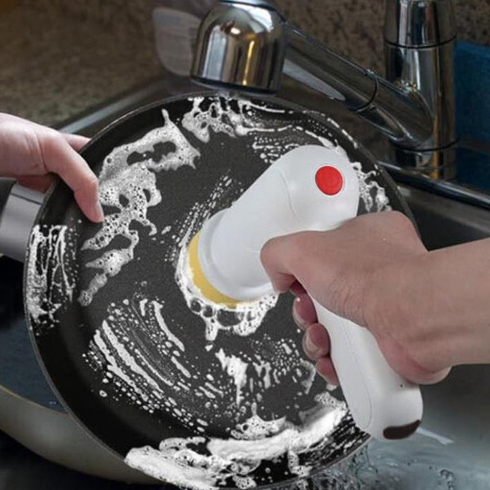 2Pcs 9-In-1 Handheld Chargeable Spin Scrubber Cleaning Brush Kit