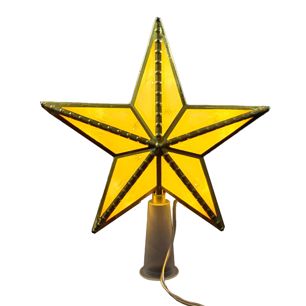 Led Pentagram Christmas Tree Top Light