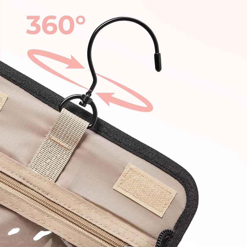 Travel Makeup Bag with Hanging Hook Large Capacity