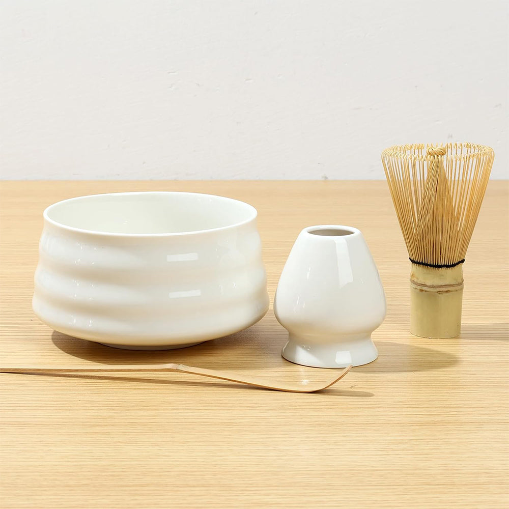4Pcs Traditional Matcha Tea Set Bowl Whisk Scoop Accessories