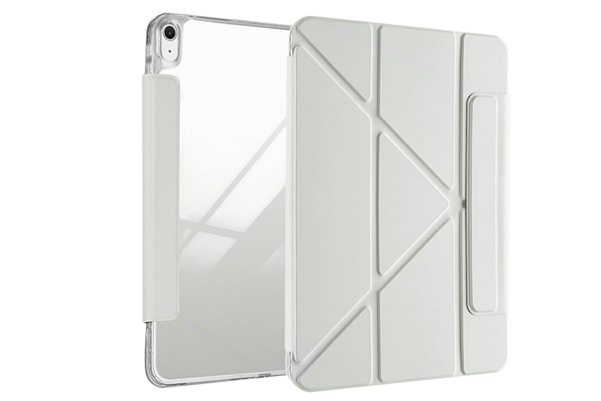 Anti-Bending PC Tablet Case with Multi-Angle Stand Pencil Holder for iPad