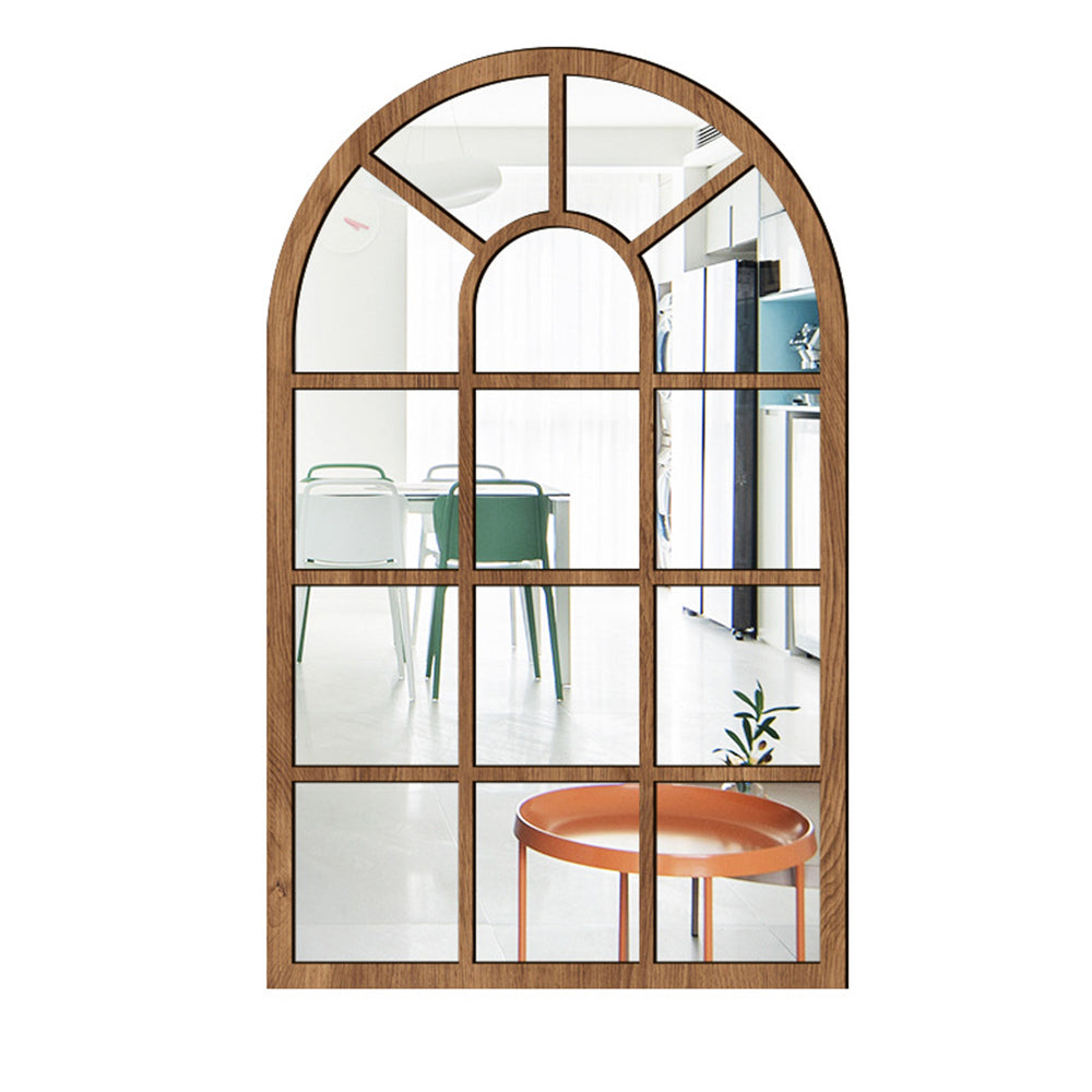 Self-adhesive Rectangular Acrylic Wall Mirror Window Sticker Decals-Arched