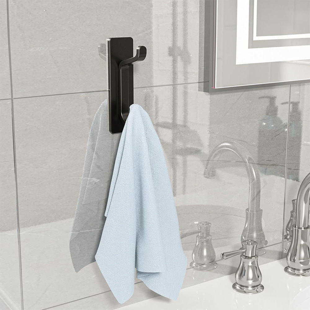 4 Pack Stainless Steel Double Adhesive Hooks with 3kg Capacity
