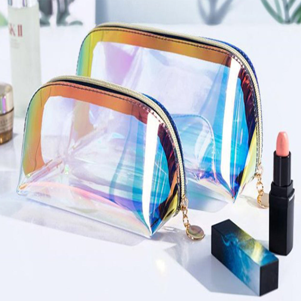 2Pcs Laser Cosmetic Bags Portable Travel Bag