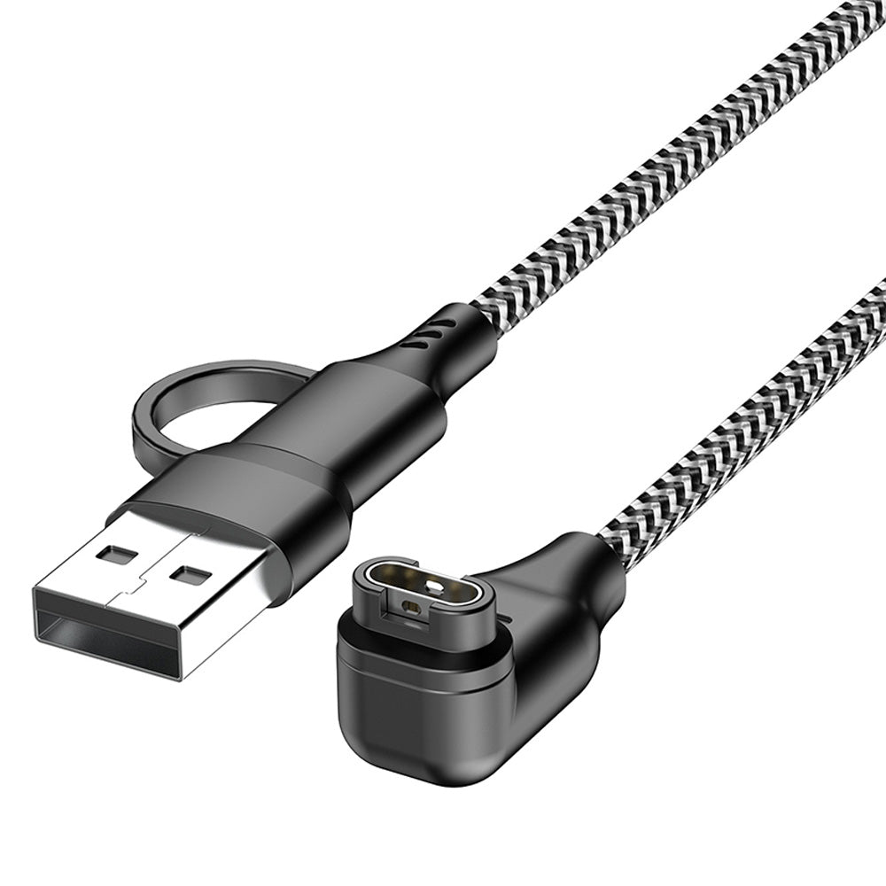 2 in 1 Charging Cable for Garmin Fenix Venu Forerunner USB A and C Ports