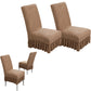 2Pcs Stretch Dining Chair Covers with Ruffled Skirt Stain and Wrinkle Resistant Fabric