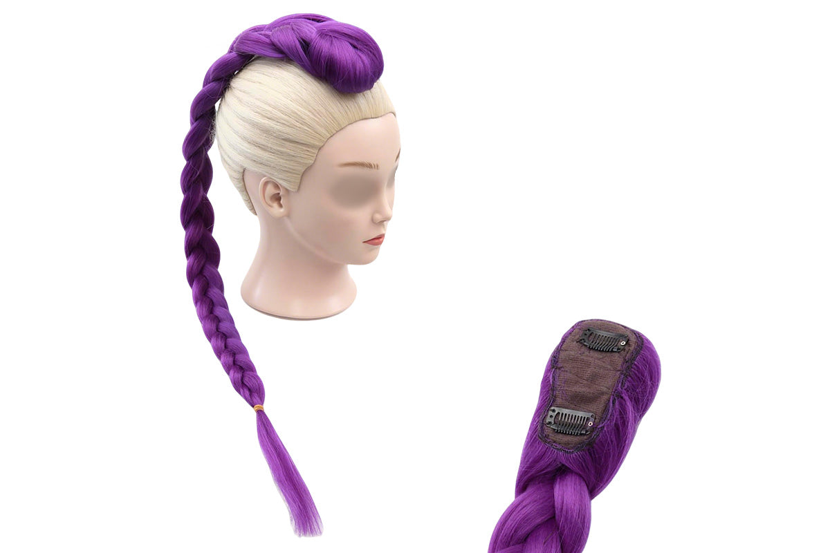 Long Purple Braided Ponytail Hair Extension