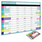 2026 Wall Calendar Planner with Annual Overview and Stickers