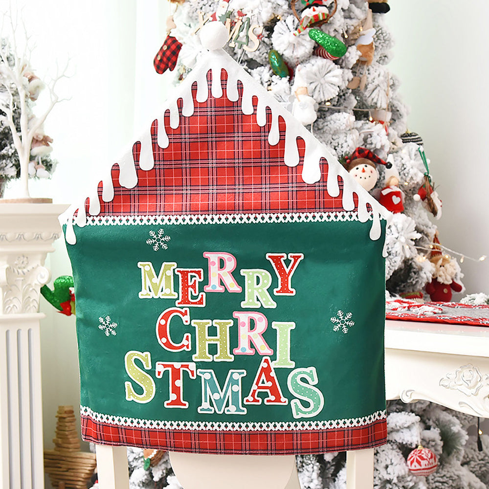 2Pcs MERRY CHRISTMAS Chair Back Cover