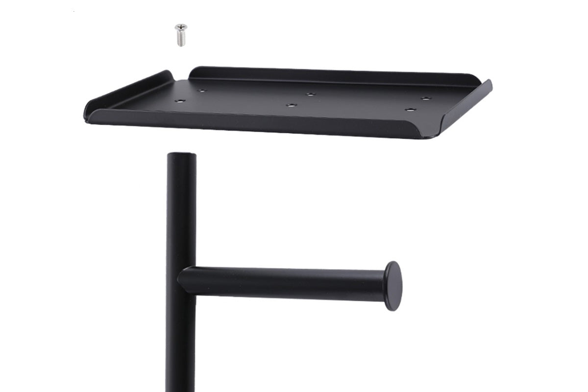 Free Standing Toilet Paper Holder With Shelf Bathroom Organizer Anti Slip Base