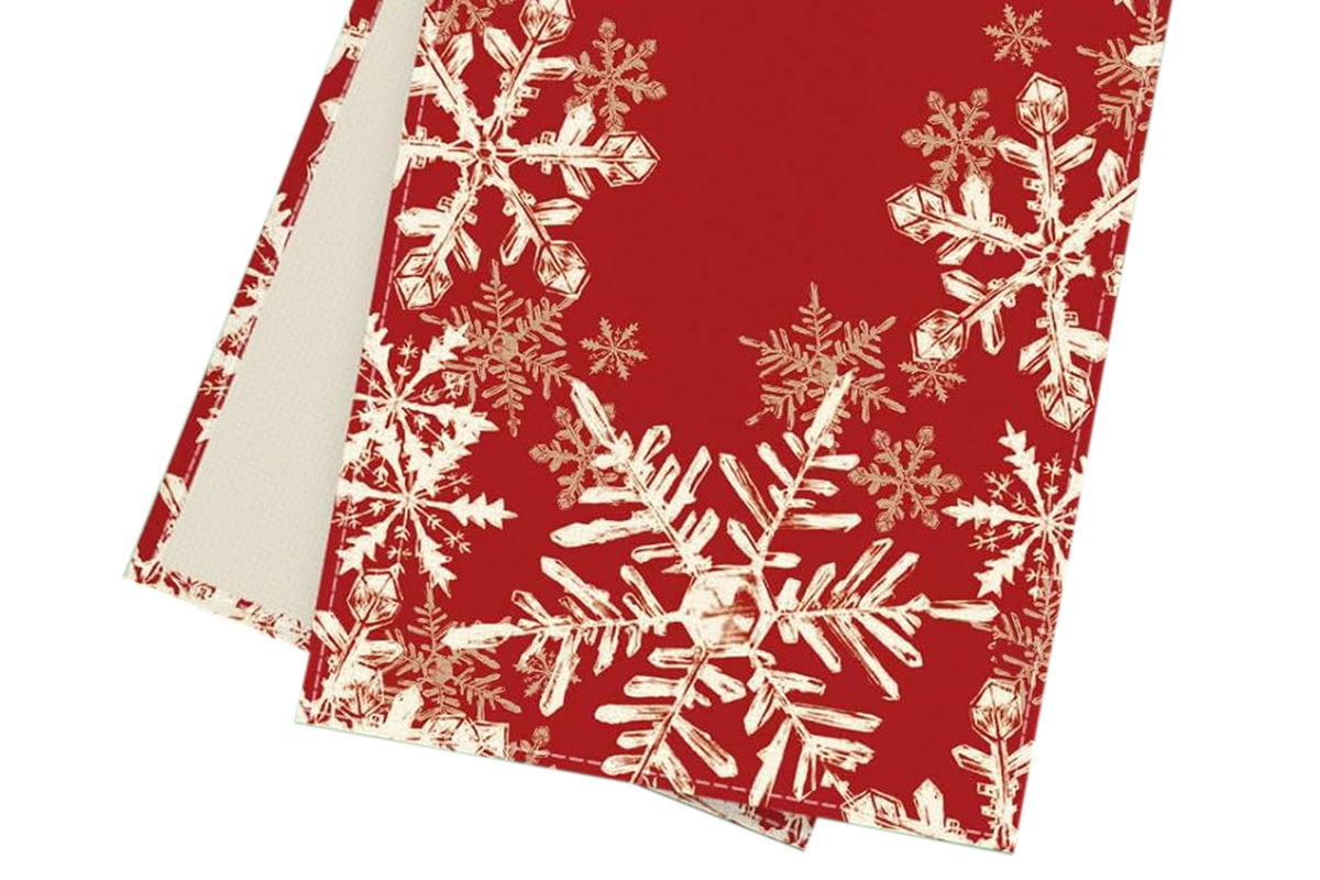 Linen Christmas Table Runner Long Farmhouse Holiday Home Kitchen Table Decorations