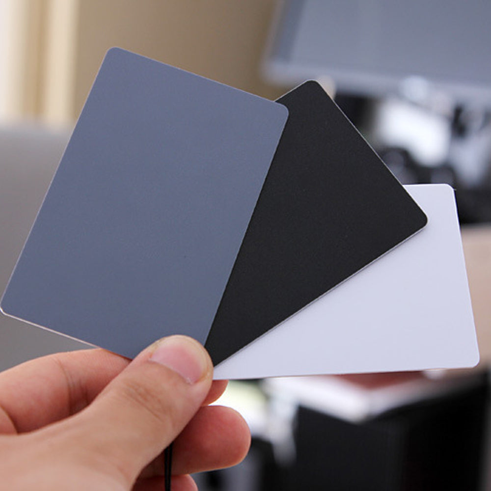 2 Set White Balance Cards 18 Percent Exposure Kit for Camera Calibration