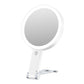 10X Magnifying Foldable Double-sided Makeup Mirror with Light and Adjustable Brightness