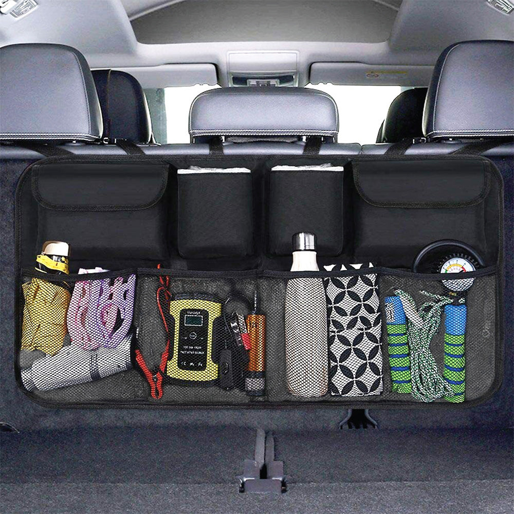 Large Car Boot Organiser tidy Back Seat Storage Bag Hanging Pocket Accessories
