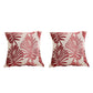 2Pcs 45x45cm Palm Leaf Floral Print Single-Sided Pillow Cover for Sofa Pillow