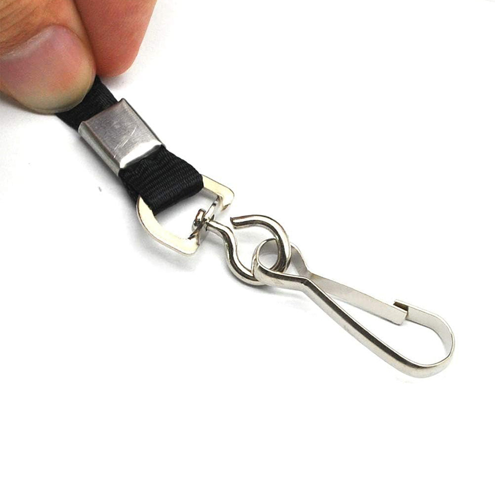 50 Flat Polyester ID Badge Lanyards with 360 Degree Swivel Hooks