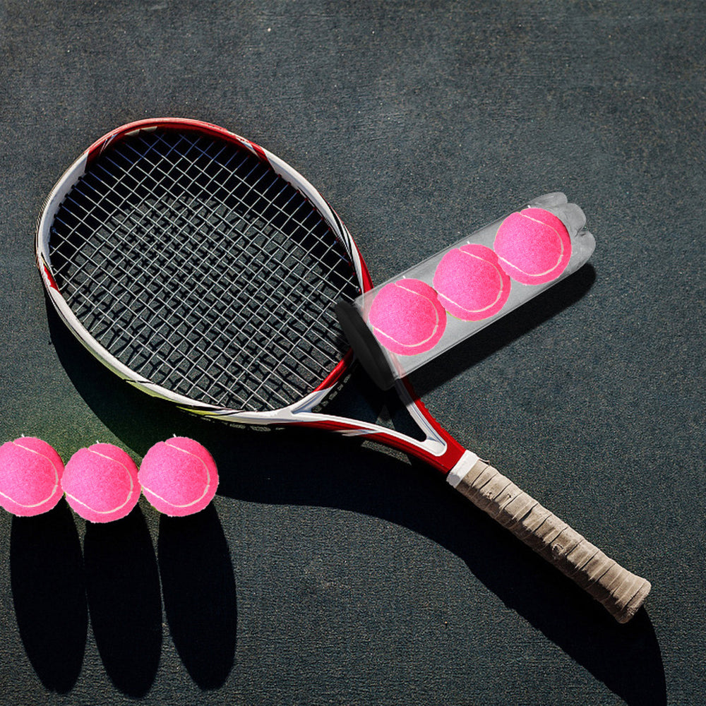 3Pcs Pink High Bounce Practice Tennis Balls for Beginners