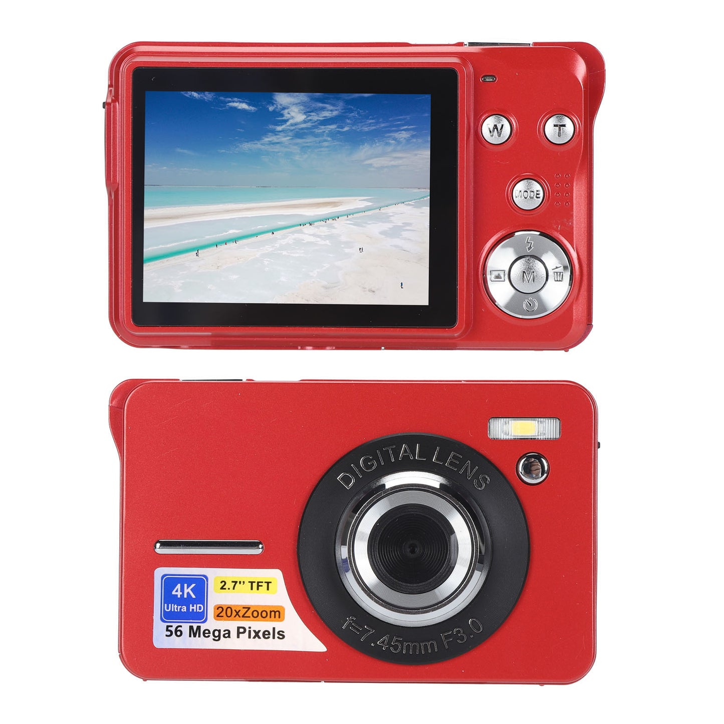 Digital Camera 2.7inch Screen Anti Shake 4k 56MP 20x Zoom Fill Light 750mAh Portable Digital Camera