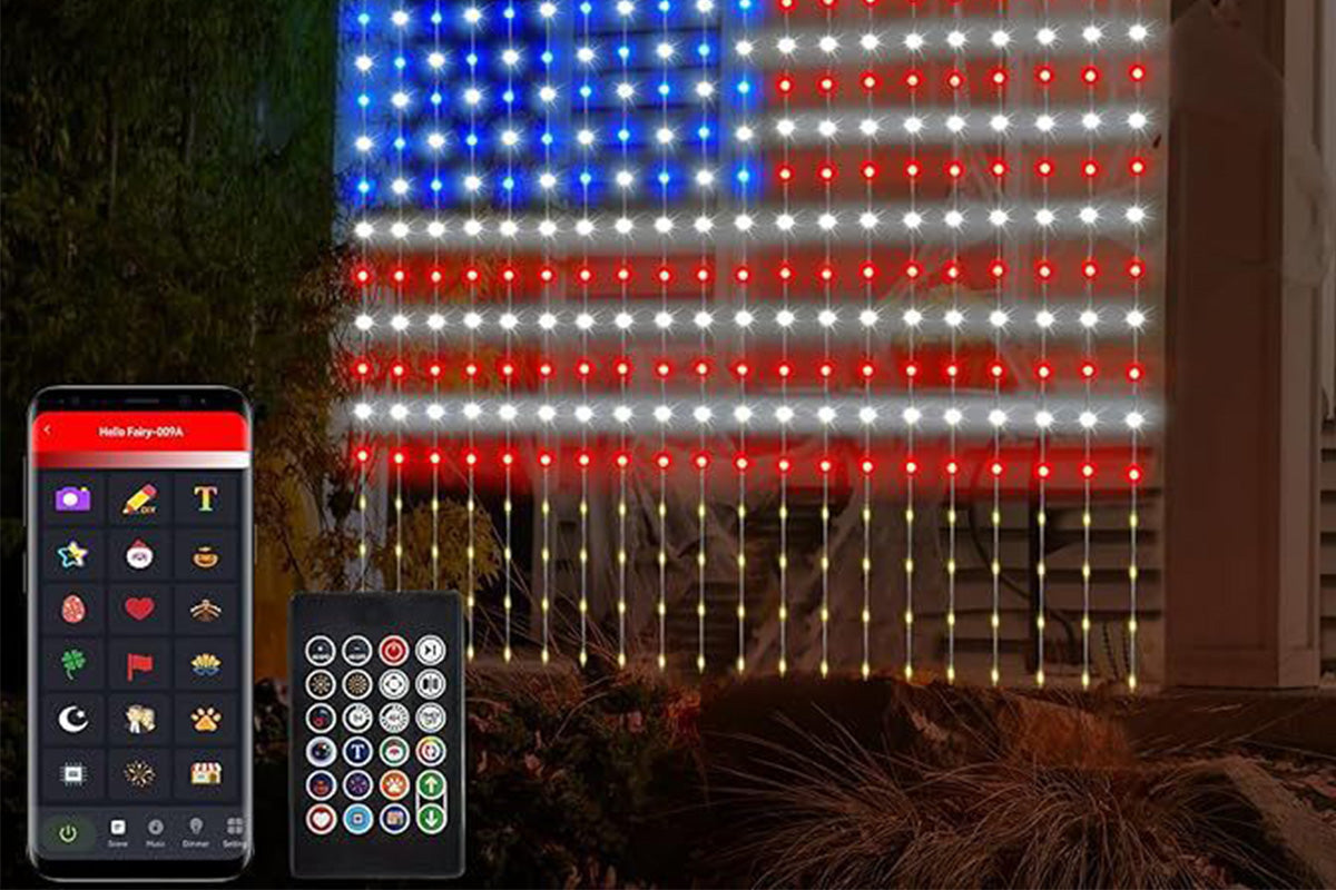 Smart Curtain Lights 400 LEDs Color Changing Dynamic DIY Light String with Music Sync
