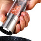 2 in 1 Stainless Steel Manual Salt and Pepper Grinder Adjustable Spice Mill for Kitchen