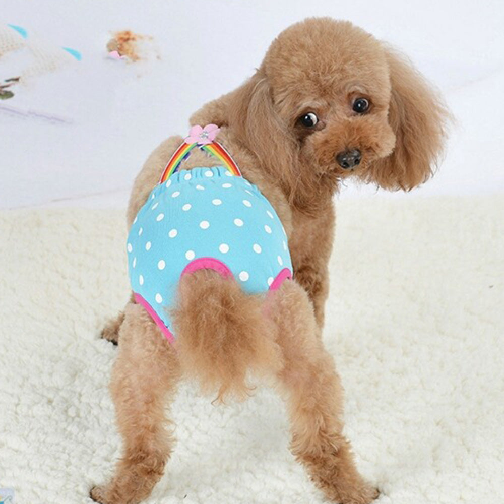 Cute Harness Female Dog Sanitary Pants Reusable Menstrual Diaper