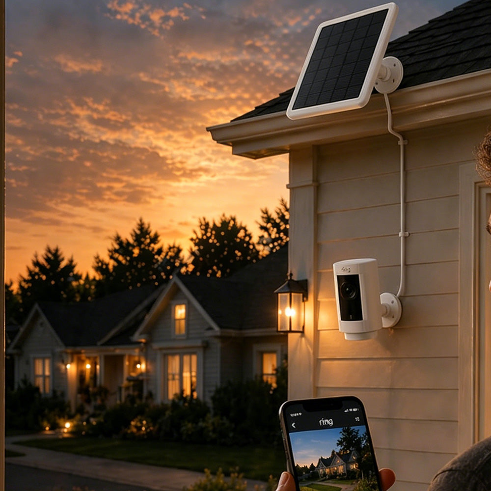 8W Solar Panel Charger Compatible with Ring Stick Up Cam Battery